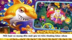 Mỗi loài cá trong bắn cá thần tài mang đến một giá trị tiền thưởng khác nhau
